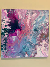 Load image into Gallery viewer, Metallic Purple Bubbles - 12x12" Gesso Wood Board Original