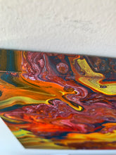 Load image into Gallery viewer, Fireside Hues - 12x12" Gesso Wood Board Original