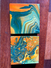 Load image into Gallery viewer, Geologic Oranges (Set of 2) - 6x6" Deep Stretched Canvas Original