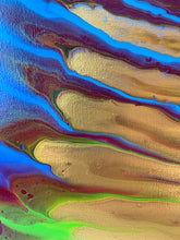 Load image into Gallery viewer, Golden Channels - 10x10" Stretched Canvas Original