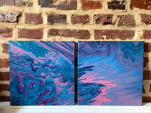 Load image into Gallery viewer, Chaos & Calm (Set of 2) - 12x12" Stretched Canvas Originals