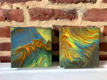Load image into Gallery viewer, Opal Earthy Hues (Set of 2) - 6x6" Deep Stretched Canvas Original