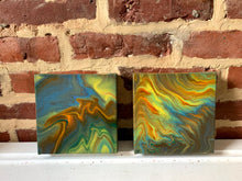 Load image into Gallery viewer, Opal Earthy Hues (Set of 2) - 6x6" Deep Stretched Canvas Original