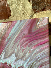 Load image into Gallery viewer, Delicate Pink Bronze Squares (Set of 2) - 4x4" Deep Stretched Canvas Originals