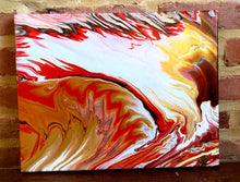 Load image into Gallery viewer, Red Waves - 11x14&quot; Stretched Canvas Original
