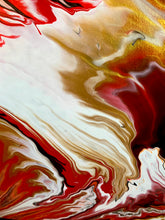 Load image into Gallery viewer, Red Waves - 11x14&quot; Stretched Canvas Original
