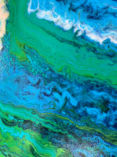 Load image into Gallery viewer, Shores From Space - 18x24&quot; Stretched Canvas Original
